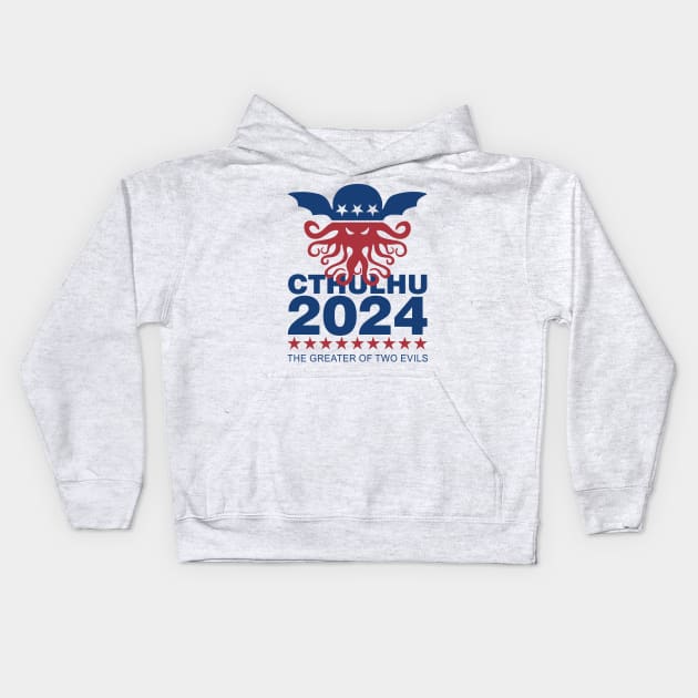 Cthulhu 2024 Kids Hoodie by DavesTees